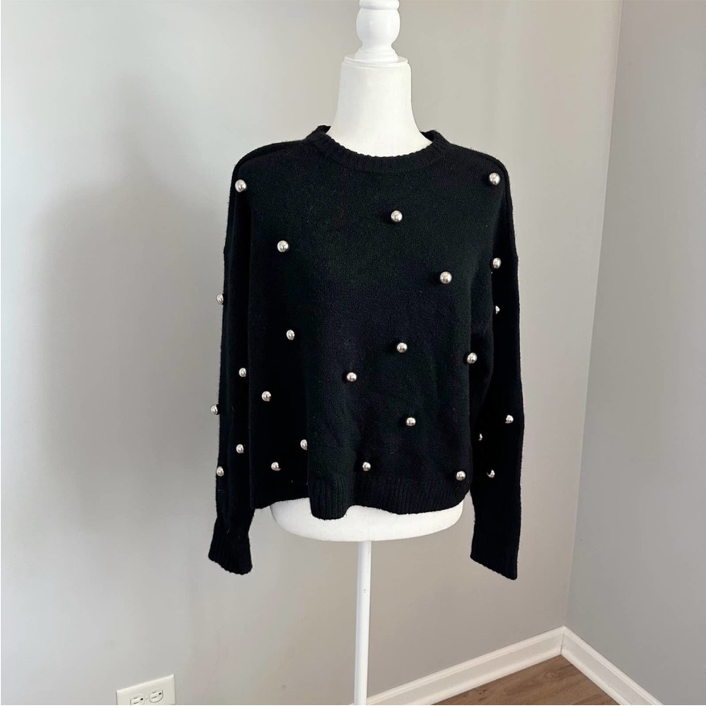 Alice + Olivia Gleeson Embellished Sweater Small